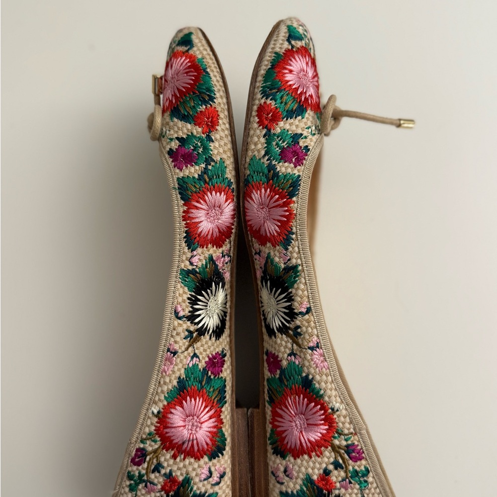 Kate Spade New York Wilton Floral Embroidered Ballet Flats Size 8.5 - Picture 6 of 8